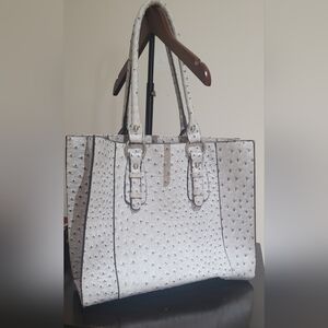 Merona White Polka Dot Tote Bag